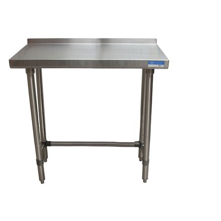 Bk Resources Stainless Steel Work Table, Open Base Plastic Feet 1.5 Riser 36"Wx18"D SVTROB-1836